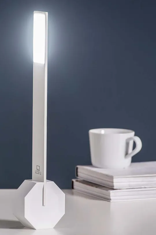 biały Gingko Design lampka bezprzewodowa Octagon