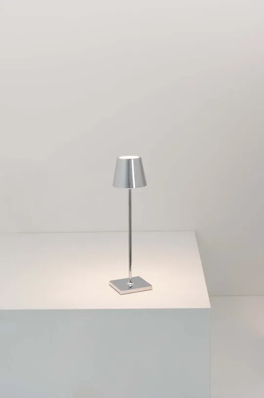 Led brezžična namizna svetilka Zafferano Poldina Micro siva