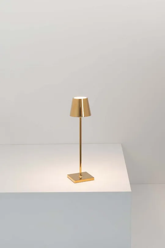 Bežična led stolna svjetiljka Zafferano Poldina Micro zlatna