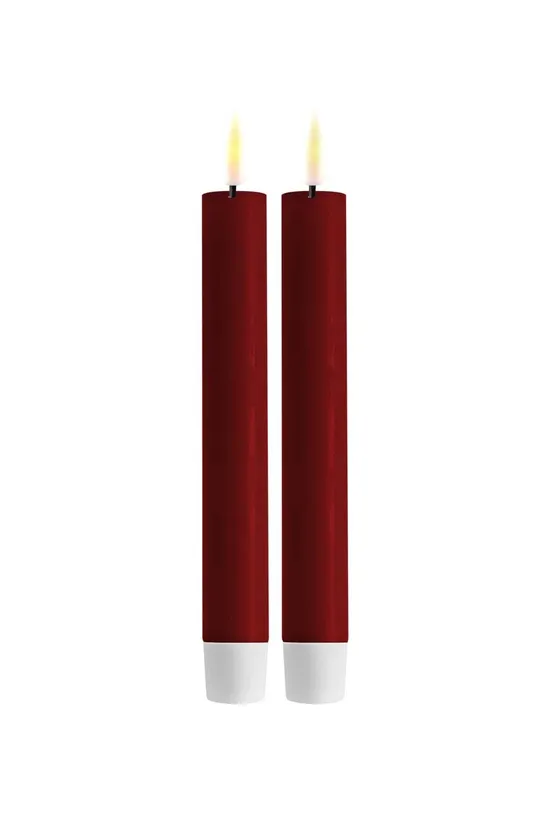 Набір свічок led Deluxe Homeart 2,2 x 15 cm 2-pack бордо RF.0065