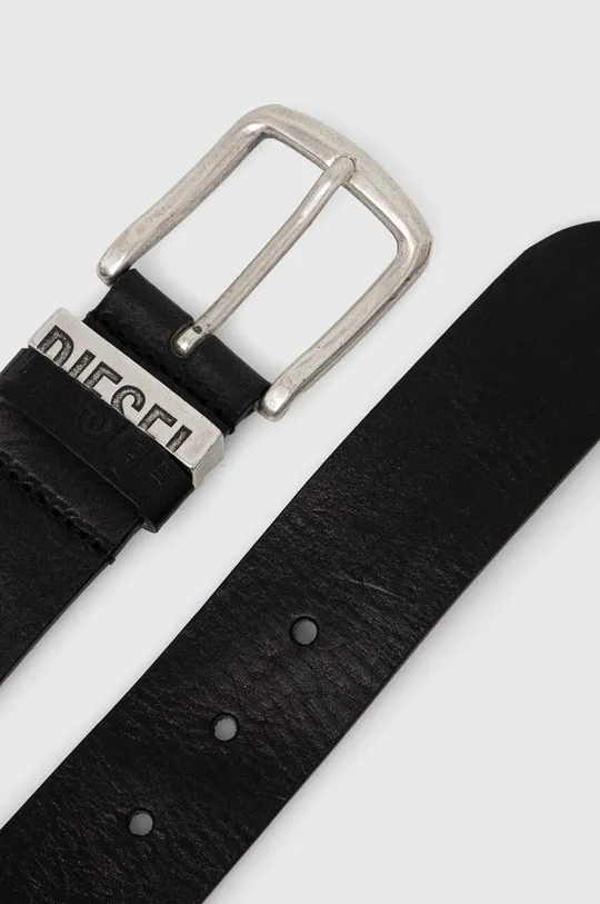 Kožený opasok Diesel B-VISIBLE BELT čierna