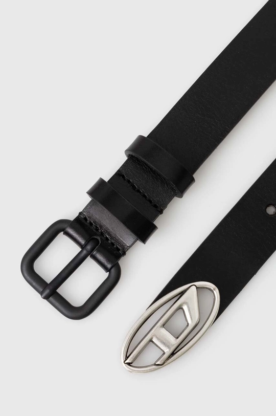 Kožený opasok Diesel B-INLAY BELT čierna