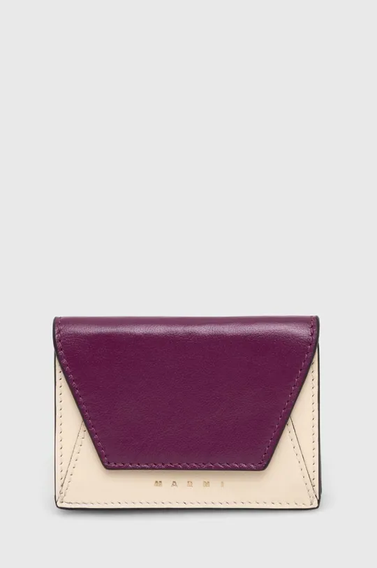 фіолетовий Шкіряний гаманець Marni Жіночий