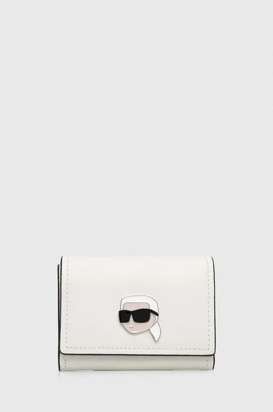 biały Karl Lagerfeld portfel skórzany Damski