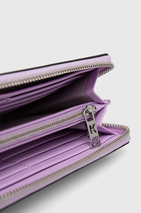 fialová Kožená peňaženka Karl Lagerfeld