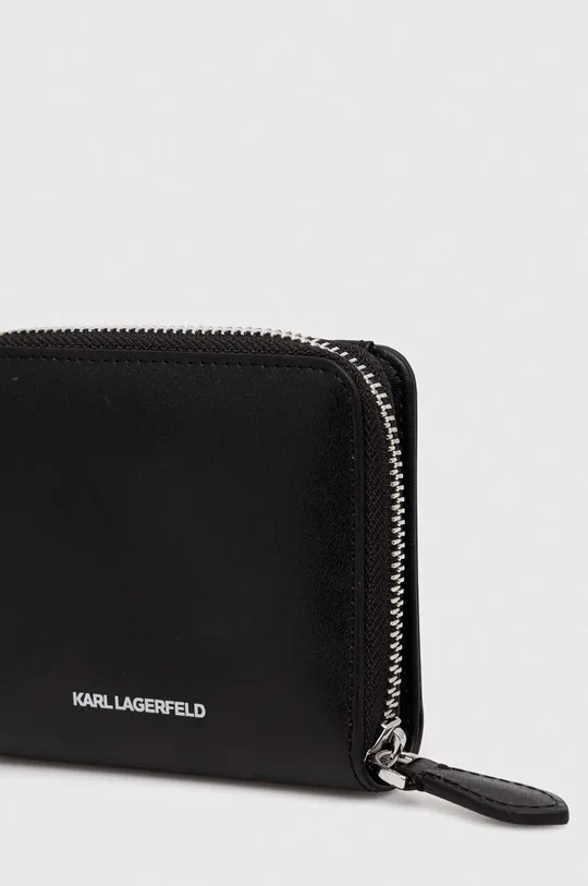 Шкіряний гаманець Karl Lagerfeld чорний