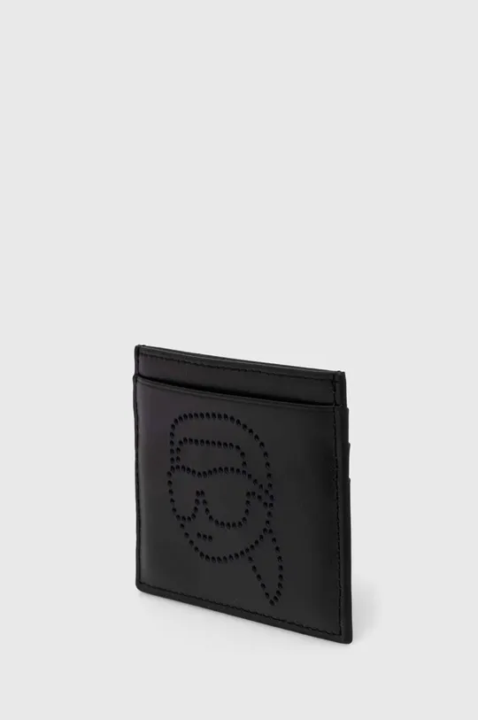 Usnjen etui za kartice Karl Lagerfeld črna
