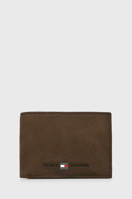 коричневий Tommy Hilfiger - Шкіряний гаманець Johnson Mini Чоловічий