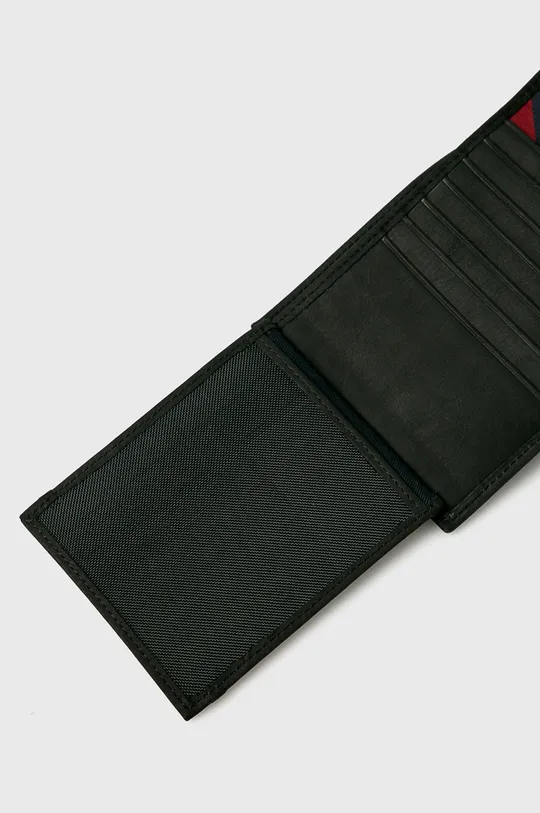 črna Tommy Hilfiger usnjena denarnica Johnson
