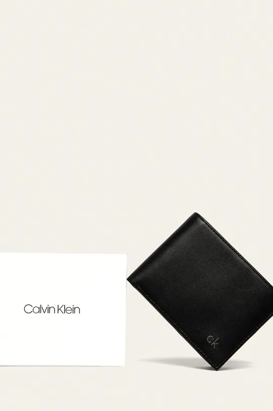 czarny Calvin Klein - Portfel skórzany
