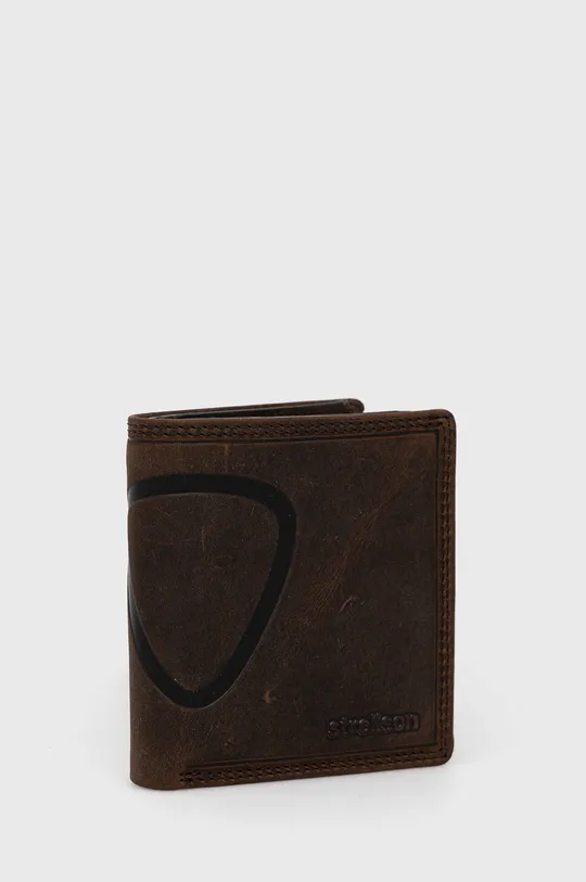 Шкіряний гаманець Strellson коричневий