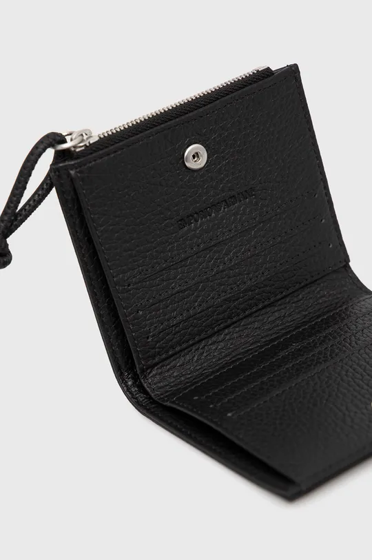 Кожаный кошелек Emporio Armani чёрный
