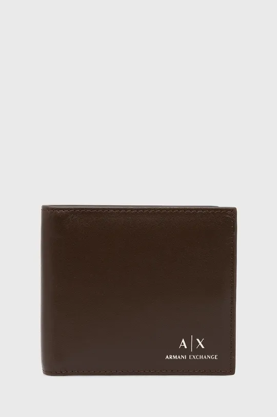 коричневий Шкіряний гаманець Armani Exchange Чоловічий