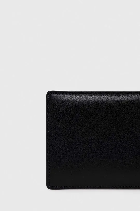 czarny Karl Lagerfeld portfel skórzany