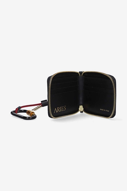 black Aries leather wallet