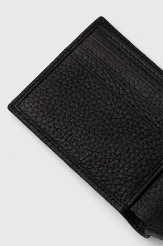 czarny BOSS portfel skórzany