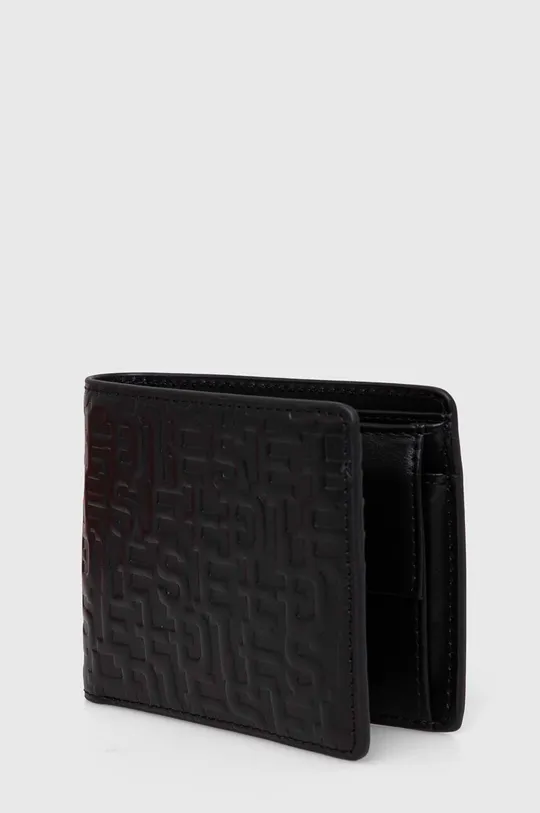 Шкіряний гаманець Diesel чорний