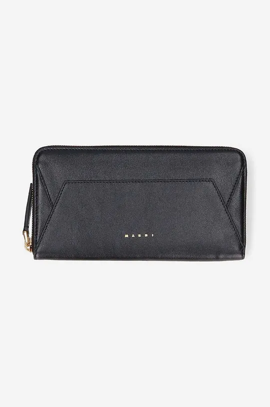 black Marni leather wallet Unisex