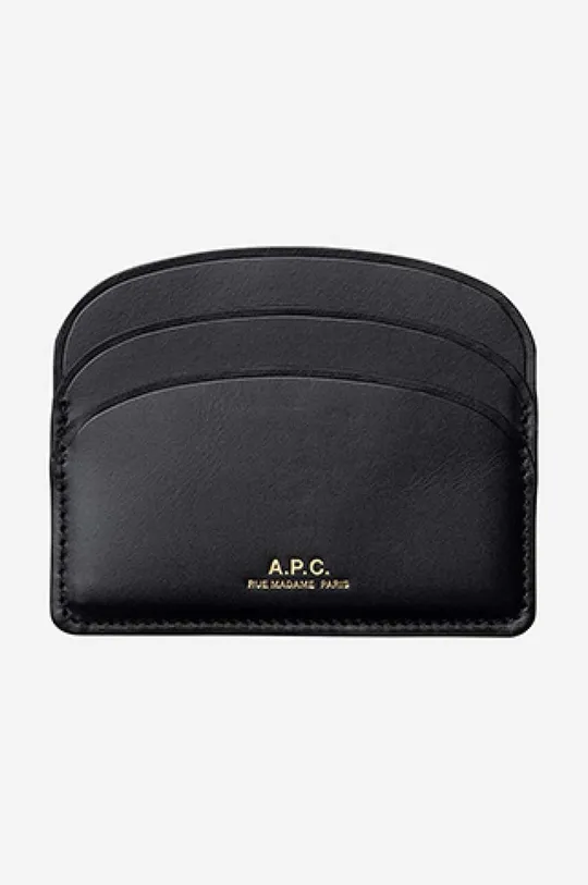 black A.P.C. leather card holder Unisex