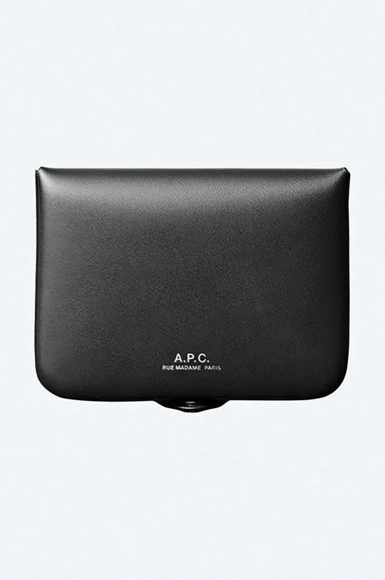 black A.P.C. leather wallet Josh Coin-Purse Unisex