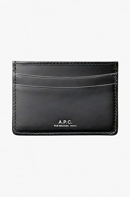 black A.P.C. leather card holder Cartes Andre Unisex