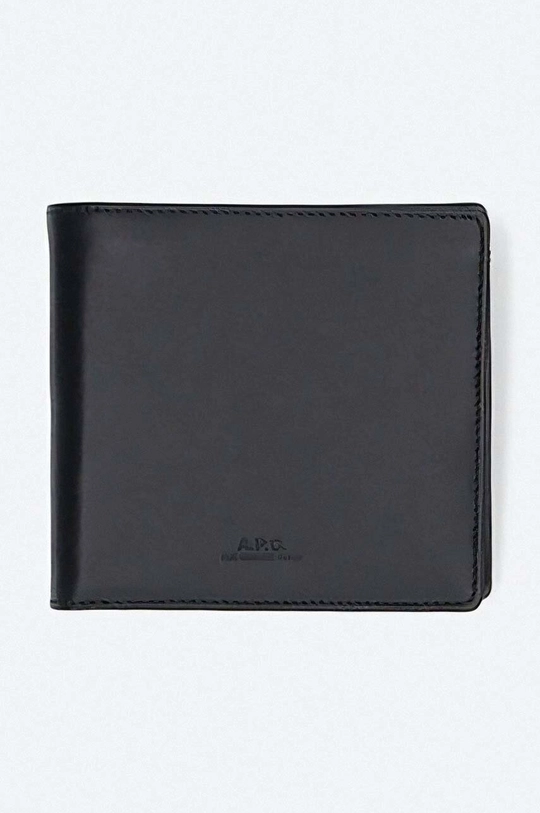 A.P.C. leather wallet New Portefeuille grain leather black PXAWV.H63340