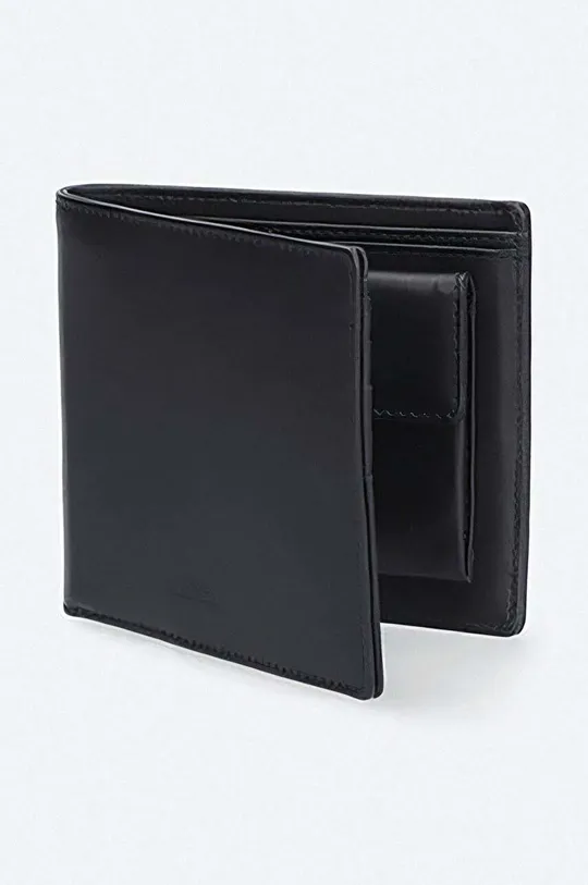 Kožená peněženka A.P.C. New Portefeuille London PXAWV-H63340 BLACK  100 % Přírodní kůže