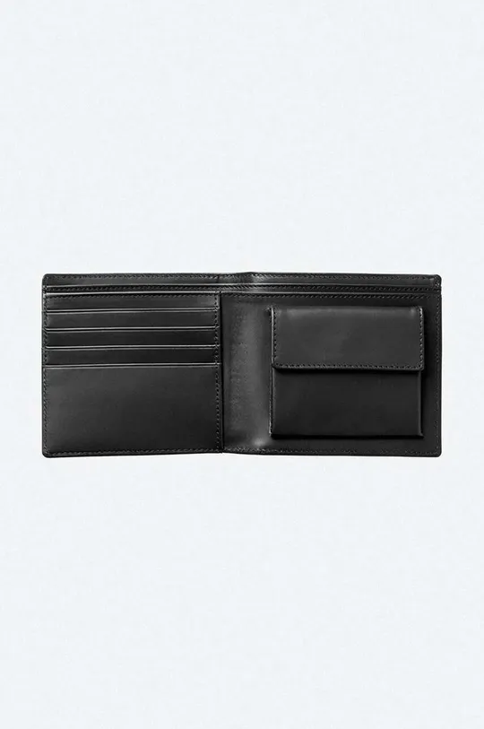 čierna Kožená peňaženka A.P.C. New Portefeuille London PXAWV-H63340 BLACK