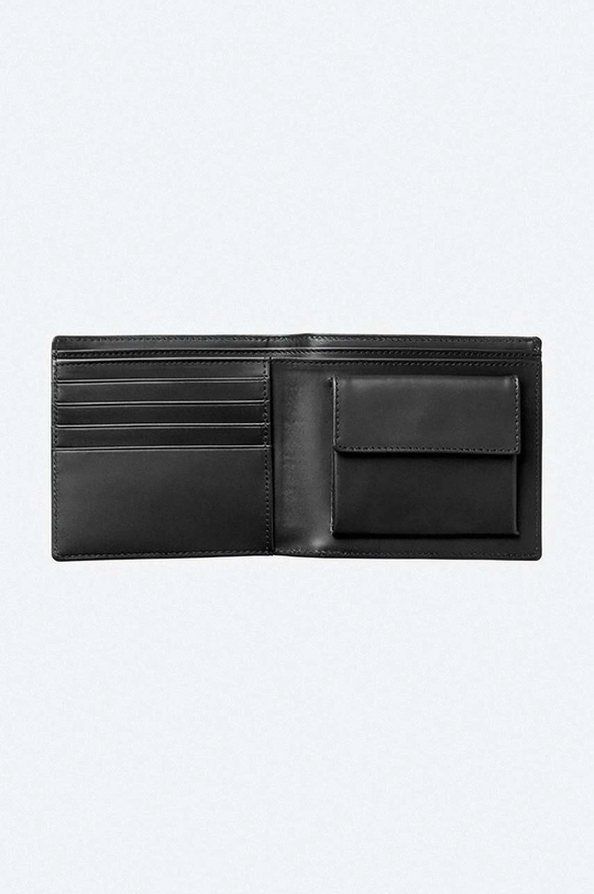 černá Kožená peněženka A.P.C. New Portefeuille London PXAWV-H63340 BLACK