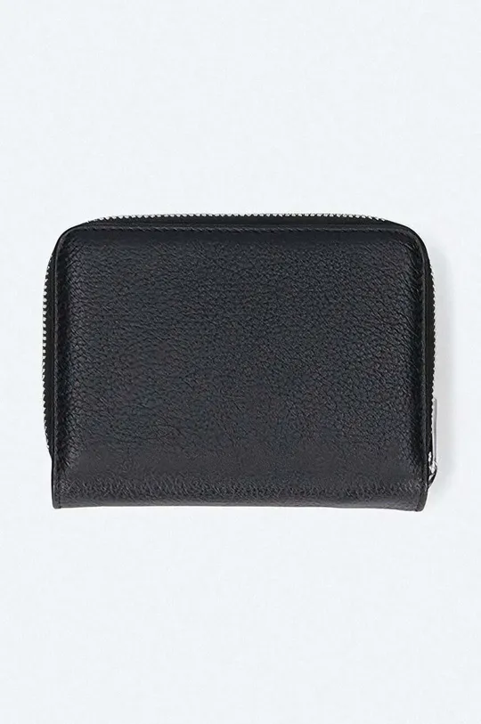 A.P.C. portofel de piele Compact Emmanuel negru