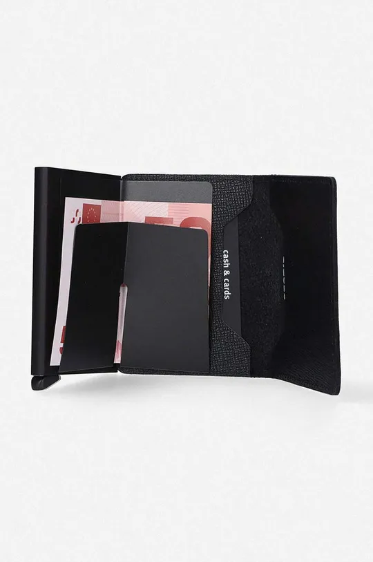 Usnjena denarnica Secrid  Aluminij, Naravno usnje