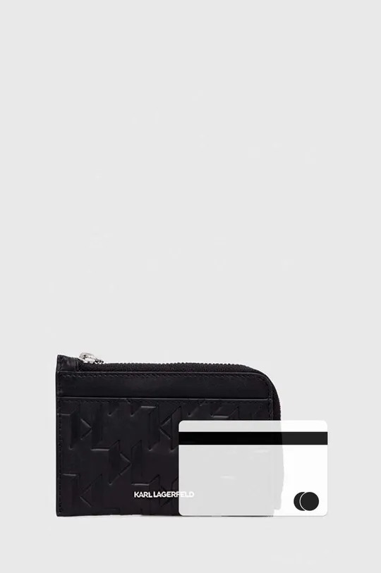 fekete Karl Lagerfeld bőr pénztárca