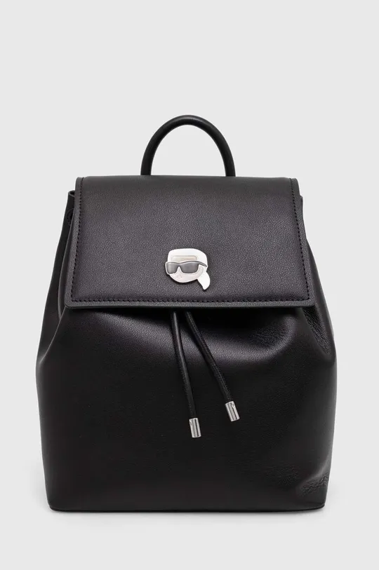 чорний Шкіряний рюкзак Karl Lagerfeld Жіночий