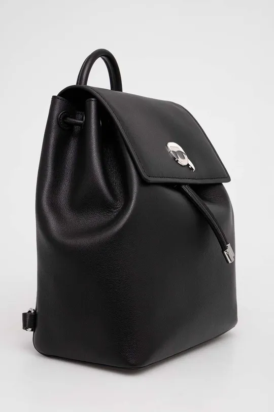 Karl Lagerfeld plecak skórzany czarny