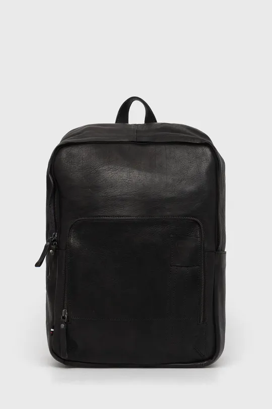 čierna Kožený ruksak Strellson Pánsky