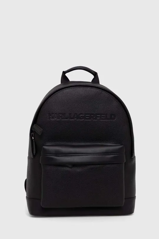 чёрный Кожаный рюкзак Karl Lagerfeld Мужской