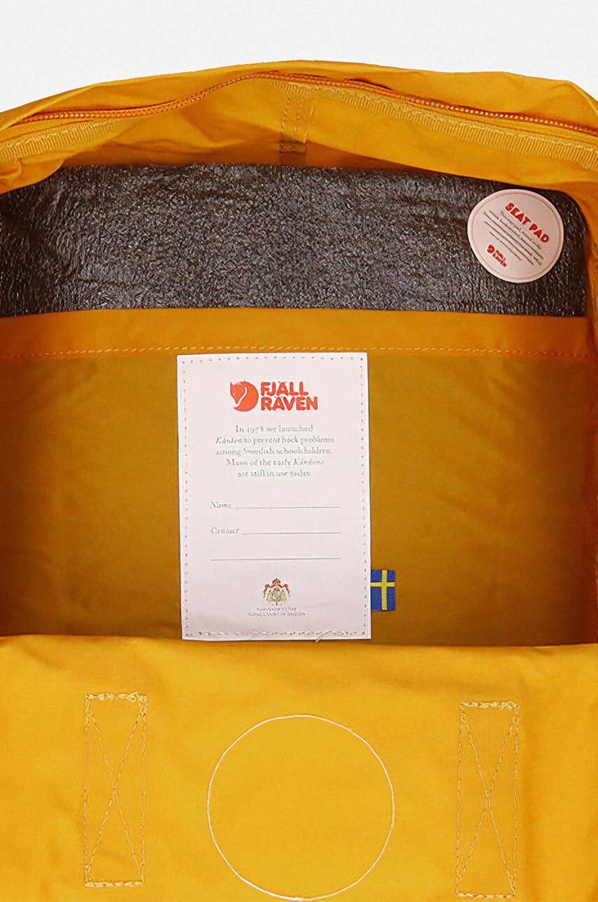 Ruksak Fjallraven Kanken boja žuta, veliki, s aplikacijom, F23510.160160 ANSWEAR.hr