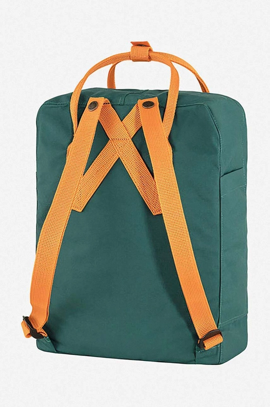 green Fjallraven backpack Kanken