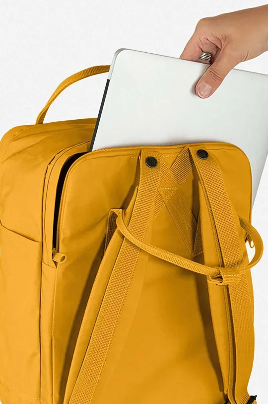 yellow Fjallraven backpack Kanken Laptop