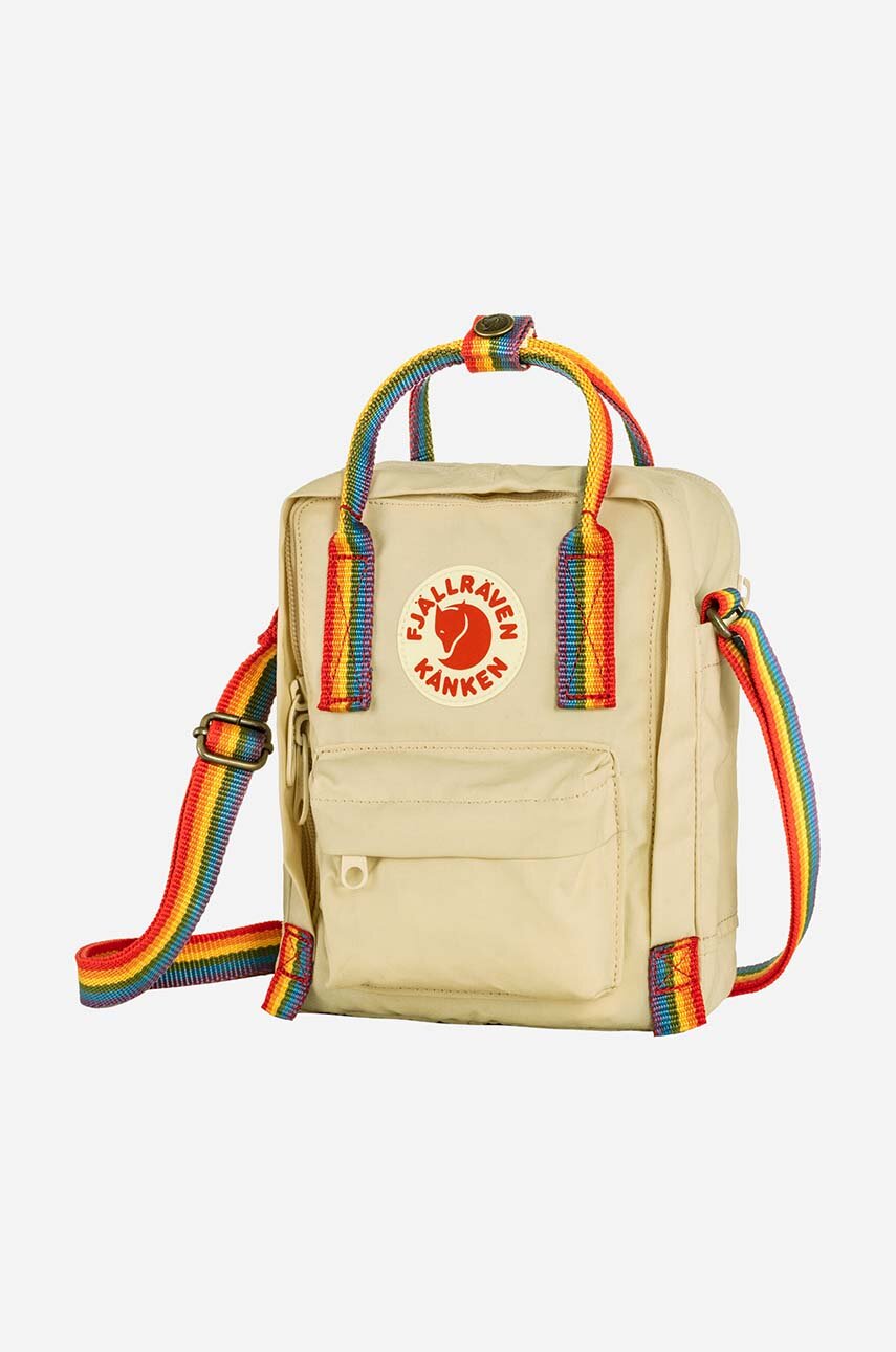 Σακκίδιο Fjallraven Kanken Rainbow Sling μπεζ