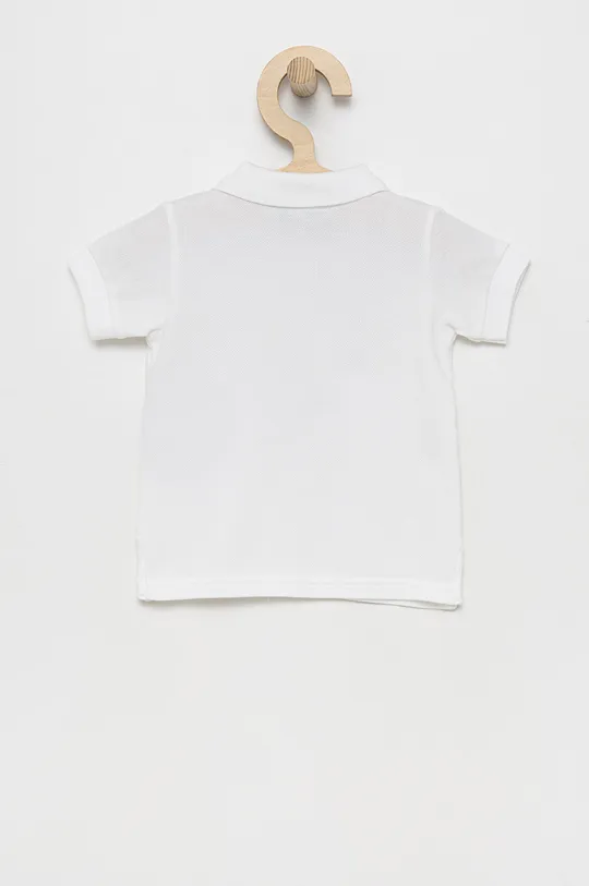 United Colors of Benetton - Παιδικά βαμβακερά μπλουζάκια πόλο λευκό