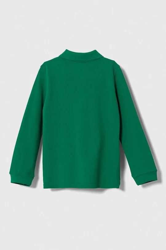 Dječja pamučna majica dugih rukava United Colors of Benetton zelena