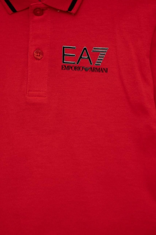 Παιδικά βαμβακερά μπλουζάκια πόλο EA7 Emporio Armani 100% Βαμβάκι