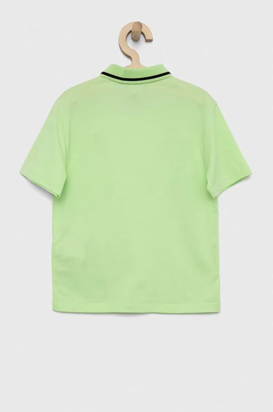 Παιδικά βαμβακερά μπλουζάκια πόλο EA7 Emporio Armani πράσινο