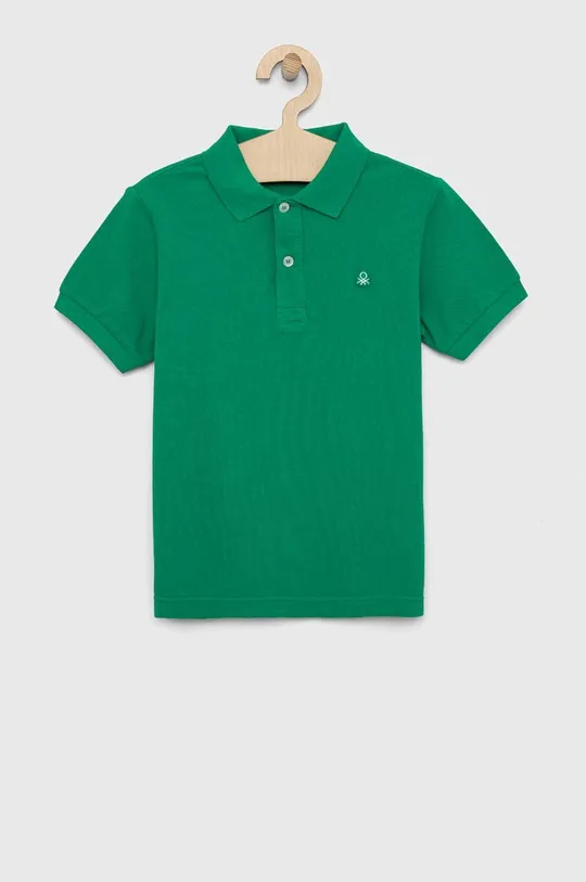 πράσινο Παιδικά βαμβακερά μπλουζάκια πόλο United Colors of Benetton Για αγόρια