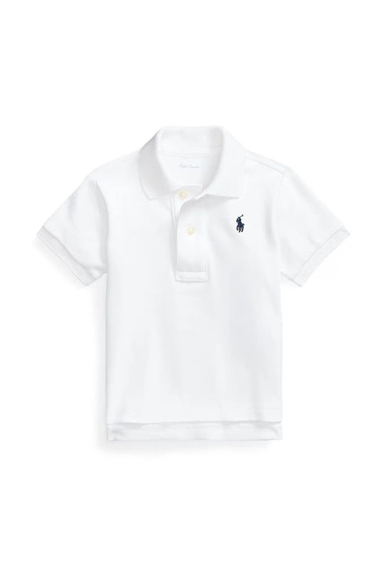 Бебешка памучна тениска с яка Polo Ralph Lauren 320570127001 бял AA00