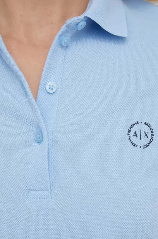 plava Pamučna polo majica Armani Exchange