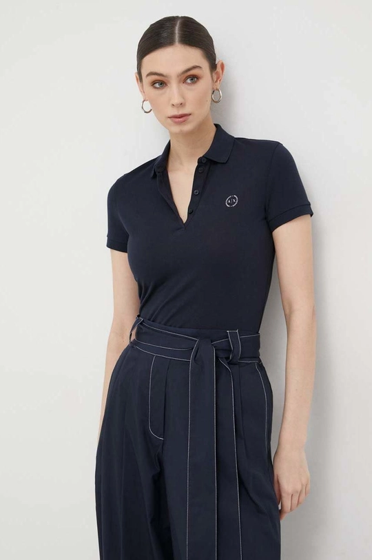 granatowy Armani Exchange polo bawełniane