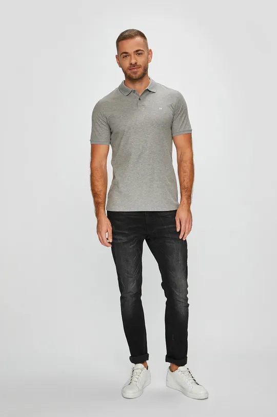 Calvin Klein - Pánske polo tričko sivá