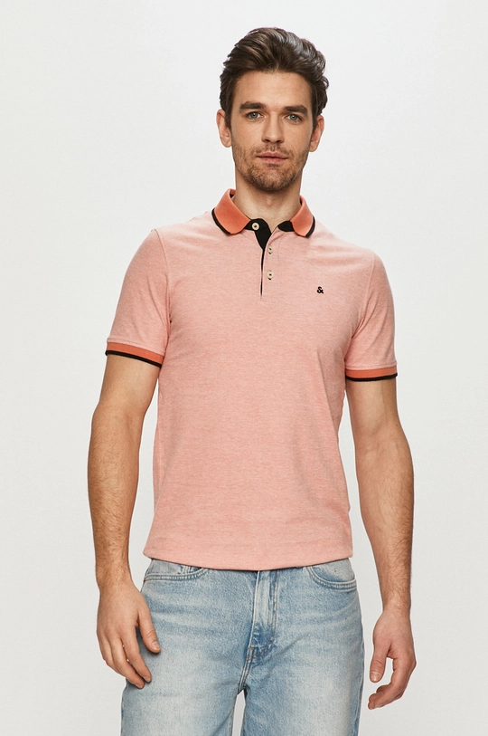 oranžová Polo tričko Jack & Jones Pánsky